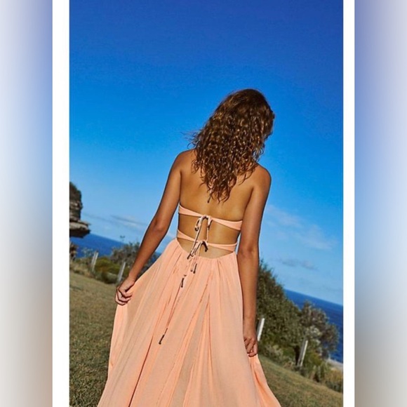 Free People Lille layered maxi in peach - Picture 2 of 3